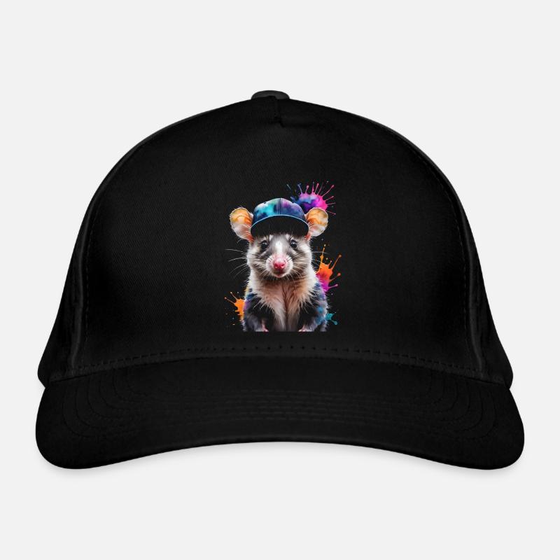 Opossum Snapback Cap Cool Tier Design Print Organic Baseball Cap