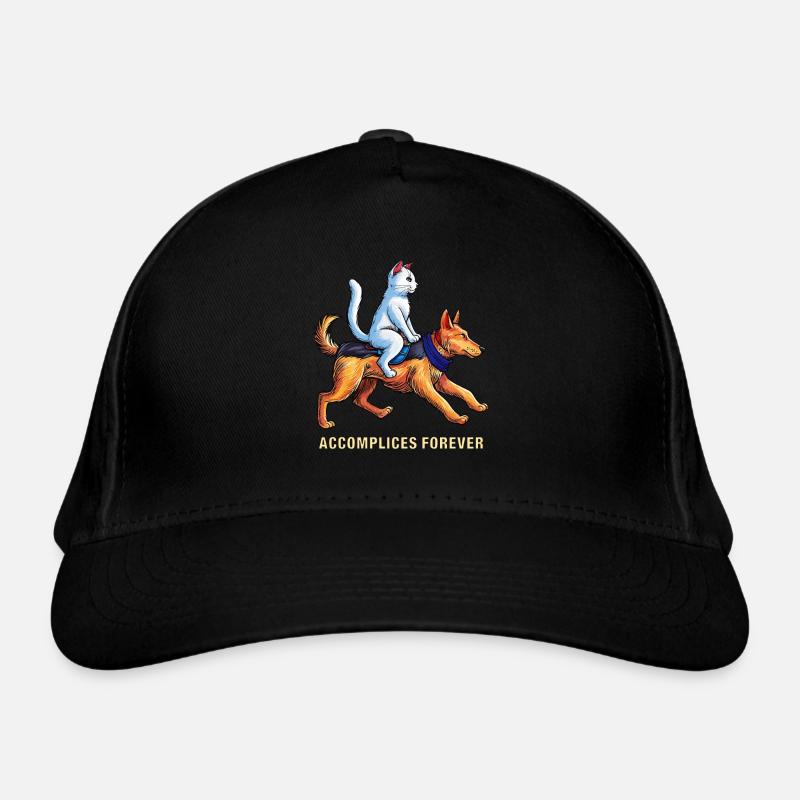 CHIEN CHAT COMPLICES POUR TOUJOURS Casquette classique bio