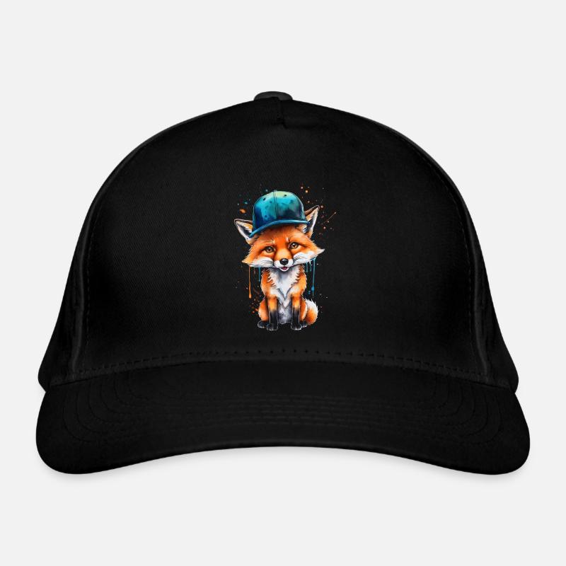 Fuchs Snapback Cap Cool Tier Design Print Bio-Baseballkappe