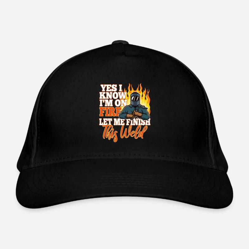 Yes i know im on fire welding Organic Baseball Cap