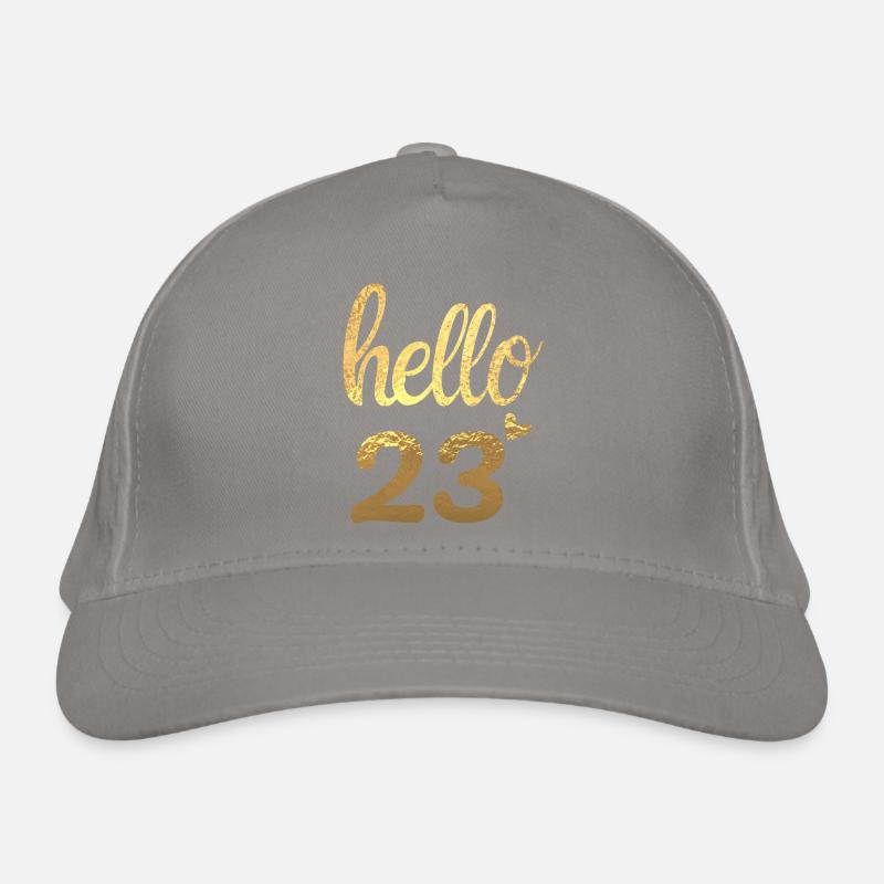 Hello 23 doré Casquette classique bio