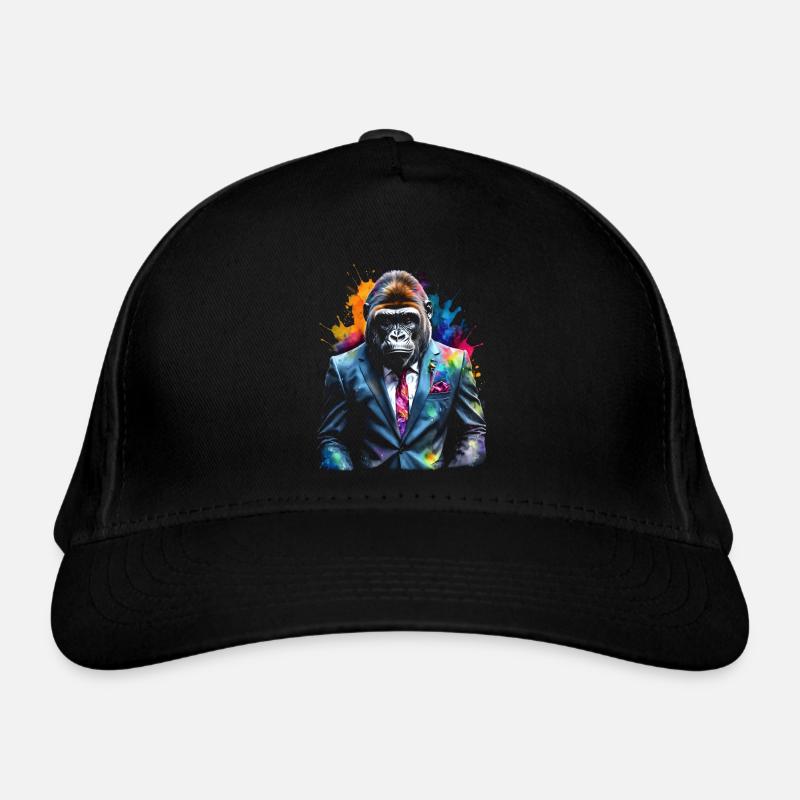 Gorilla Anzug Affe Bunt Tier Design Print Bio-Baseballkappe