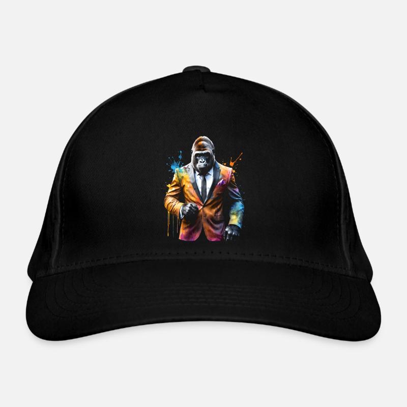 Gorilla Anzug Affe Bunt Tier Design Print Bio-Baseballkappe