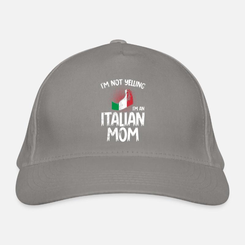 Ich schreie nicht ich bin eine italienische Mutter Bio-Baseballkappe