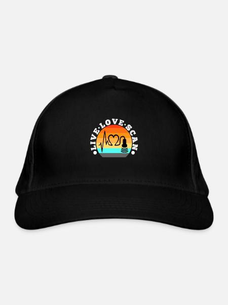 Live Love Scan - Bio-Baseballkappe - Schwarz
