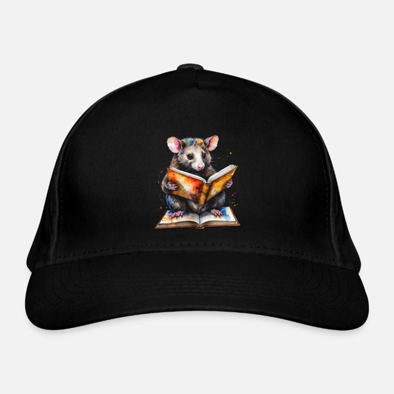 Possum Lecture Coloré Animal Design Imprimer Casquette classique bio