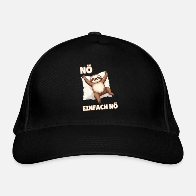 Faultier Nö Einfach Nö Lustiger Faulenzer Spruch Bio-Baseballkappe