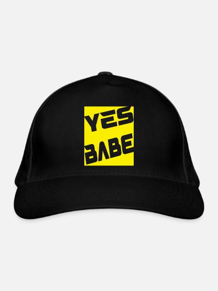 Yes Babe - Bio-Baseballkappe - Schwarz