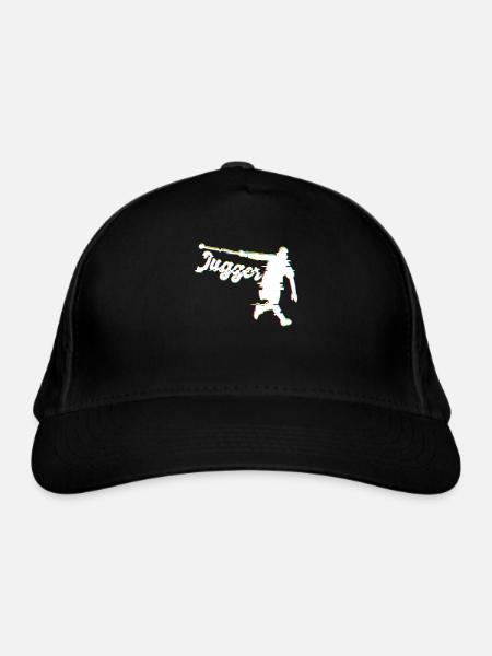 Glitched Lustiges Jugger - Bio-Baseballkappe - Schwarz