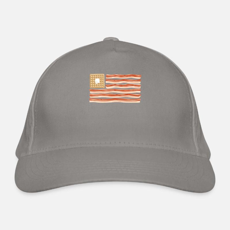 Bacon American Flag Pork Bacon Organic Baseball Cap