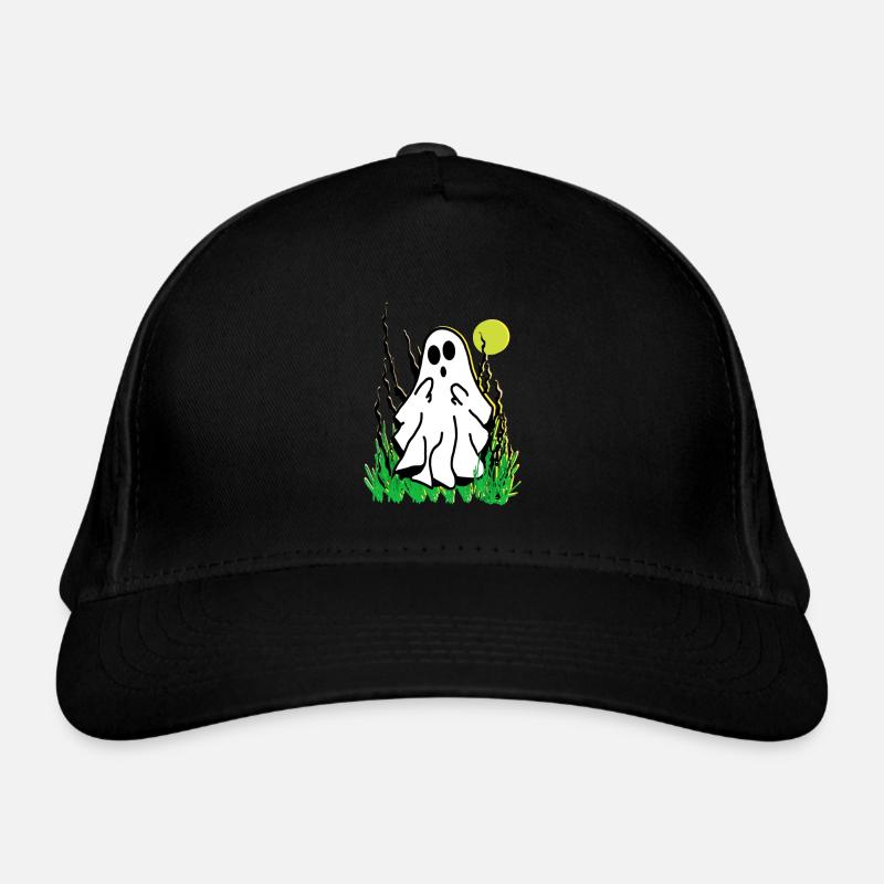 Little White Ghost Halloween Organic Baseball Cap