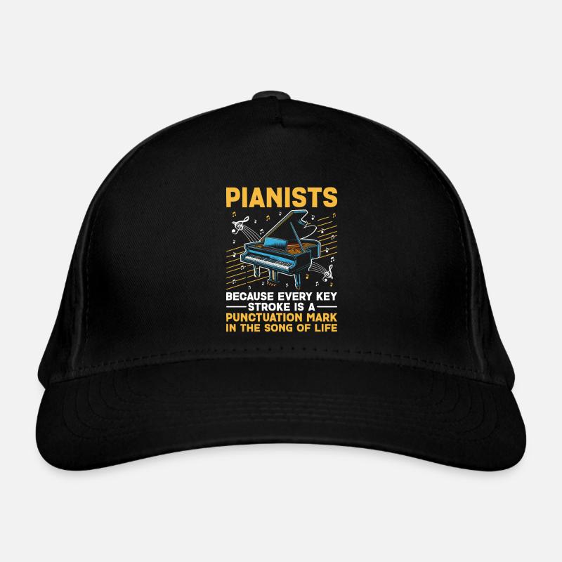 Pianistes parce que chaque trait de touche est une ponctuation Casquette classique bio