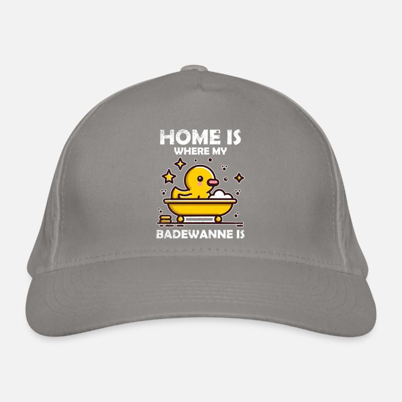 Bathtub Rubber Duck Saying Distressed Organic Baseball Cap