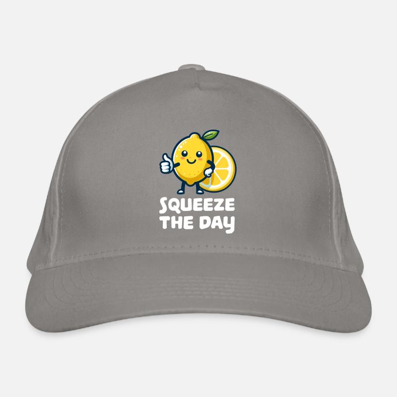 Squeeze the Day Lemon Organic Baseball Cap