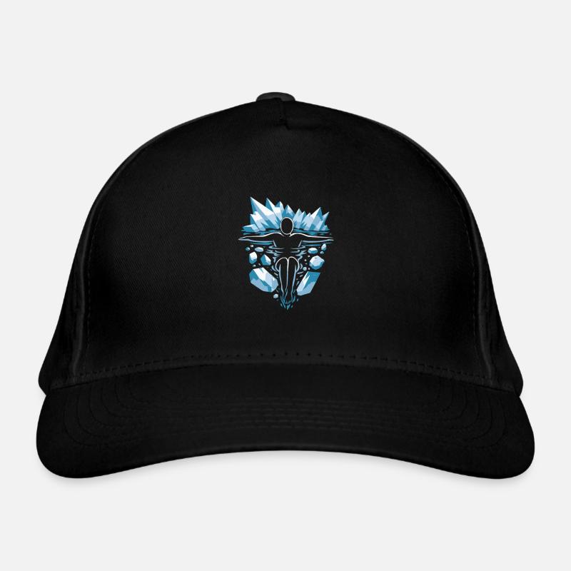 Winterschwimmen Eisbader und Kältetherapie Designs Bio-Baseballkappe
