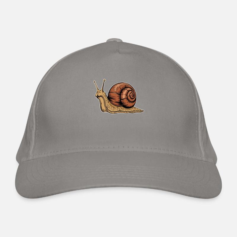 Illustration graphique d’animal d’escargot Casquette classique bio