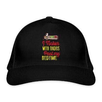 Amateur Tinker Past My Bedtime Ham Radio - Bio-Baseballkappe - Schwarz - Vorne