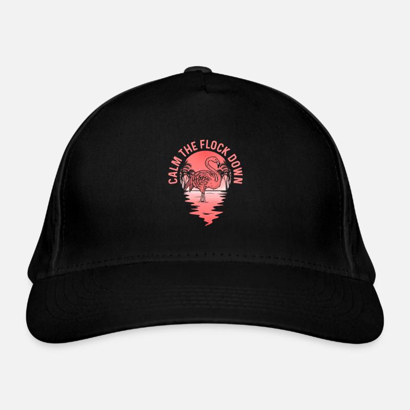 Calm The Flock Down Flamingo Pink Bird Bio-Baseballkappe