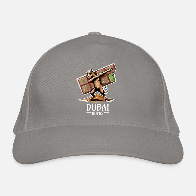 Dubai Rocks - Cool Dabbing Dromedary Design Organic Baseball Cap
