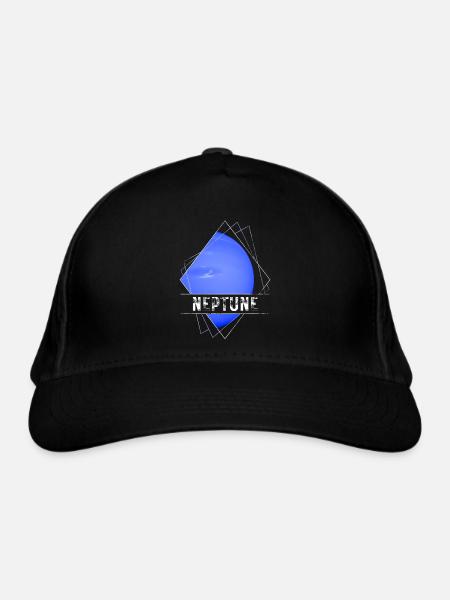 Neptun Planet - Bio-Baseballkappe - Schwarz
