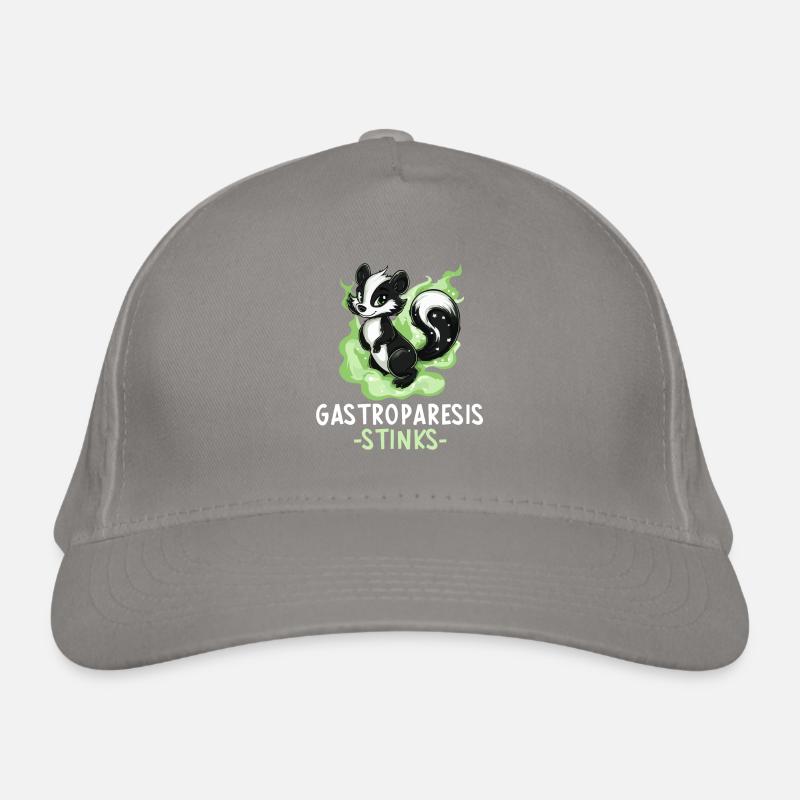 Gastroparesis Stink Funny Skunk Design Organic Baseball Cap