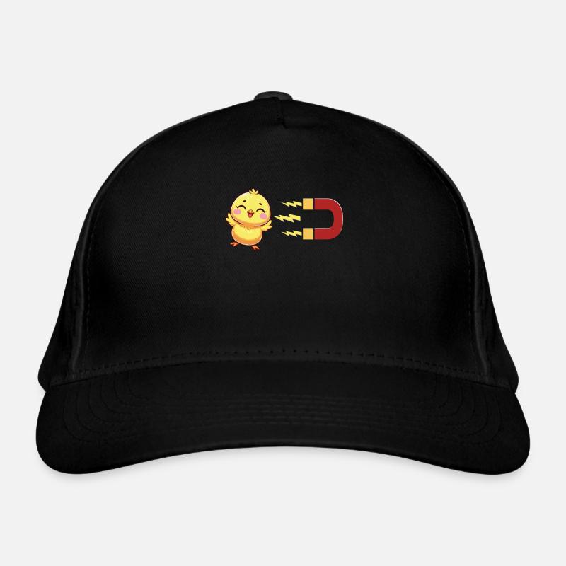 Cute chick with magnet: chick attraction Organic Baseball Cap