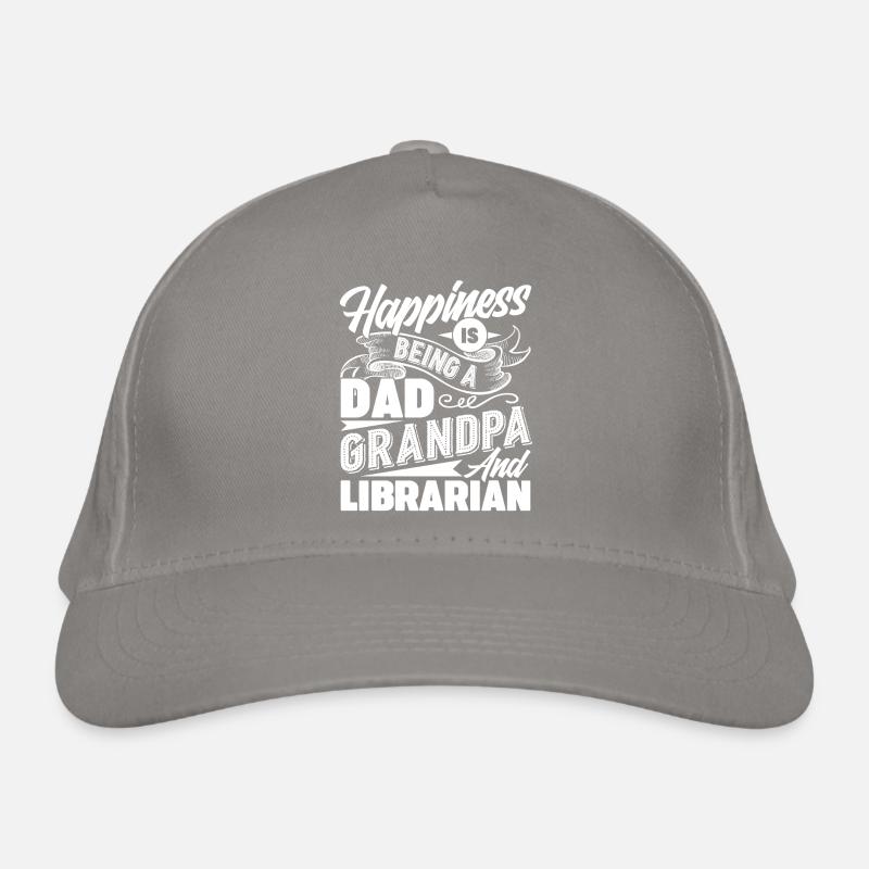 Librarian Dad Grandpa And Librarian Organic Baseball Cap
