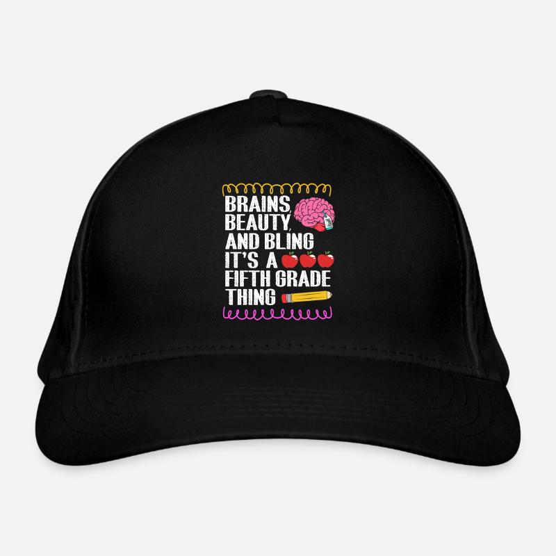 5th Grade - Organic Baseball Cap - black
