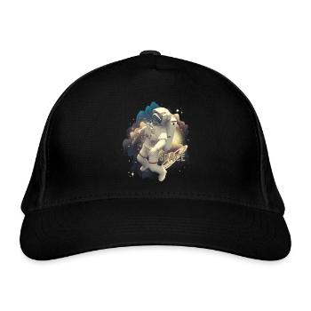 Astronaut im Weltraumzauber - Bio-Baseballkappe - Schwarz - Vorne