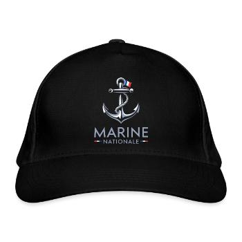 Marine Nationale - Casquette classique bio - noir - Devant