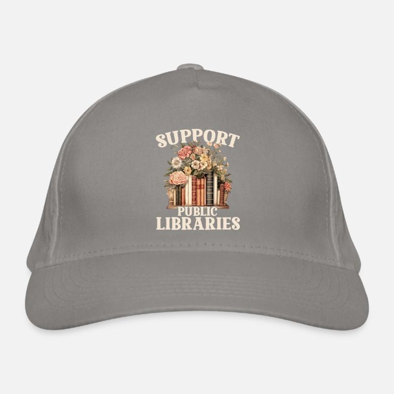 Soutenez les bibliothèques publiques Fleurs Casquette classique bio