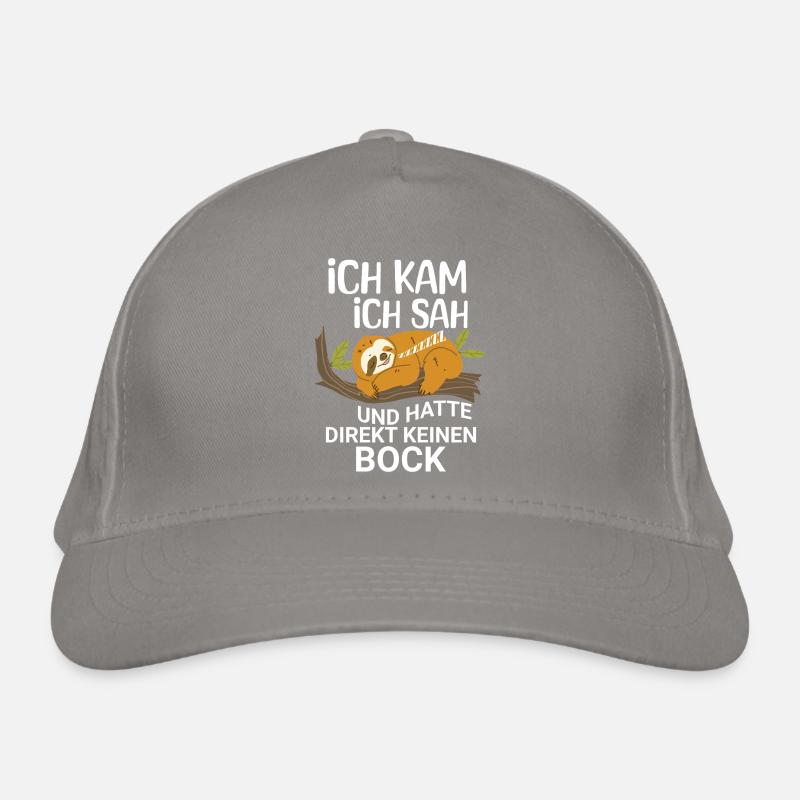 Faultier Kein Bock Bio-Baseballkappe