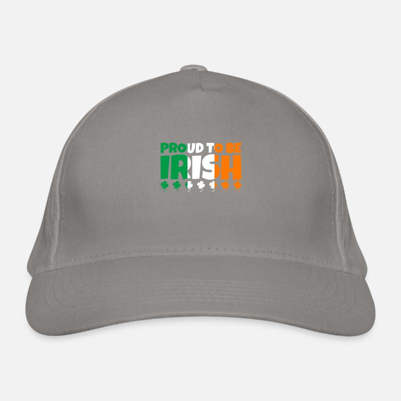 Proud To Be Irish Irland Irische Flagge Kleeblatt Bio-Baseballkappe