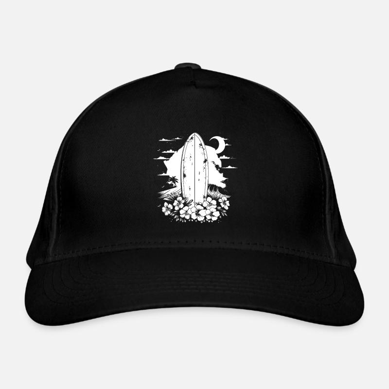 Surfboard - Organic Baseball Cap - black