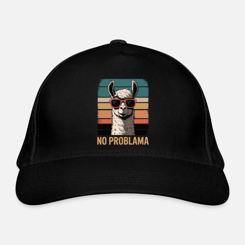 No Problama Llama Bio-Baseballkappe