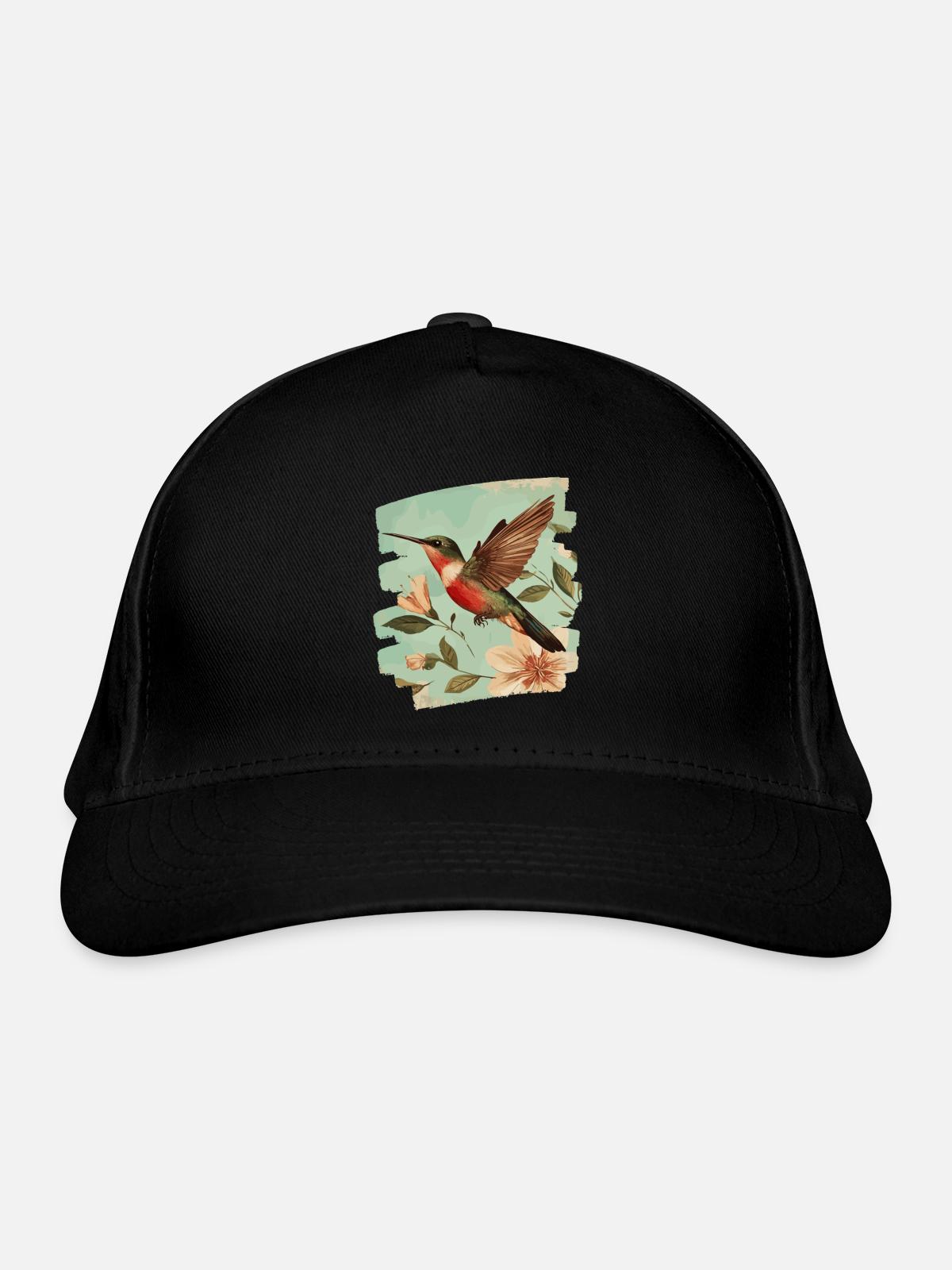 Hummingbird - Organic Baseball Cap - black - Front