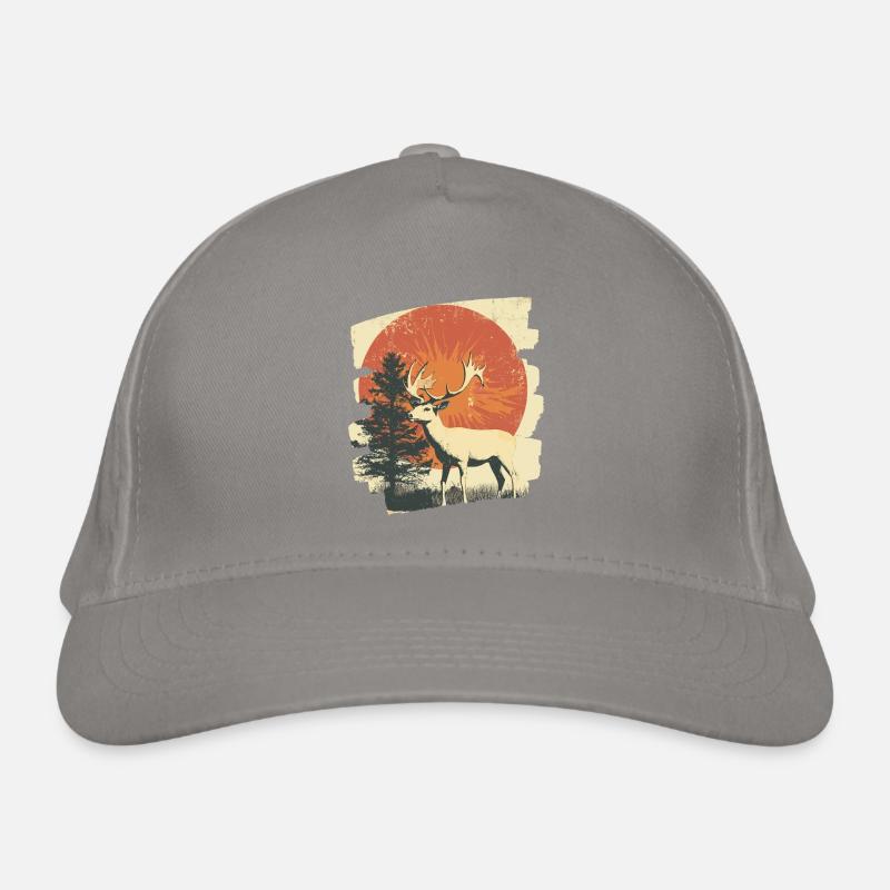 Cerf avec bois Casquette classique bio