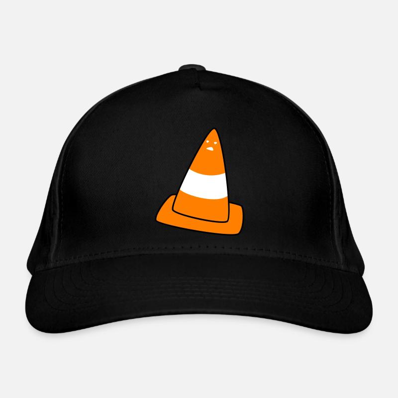 traffic cone with face Organic Baseball Cap