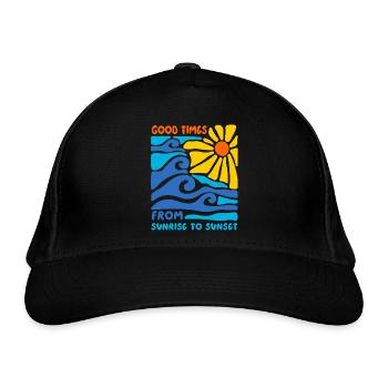 Sommer und schöne zeit - Bio-Baseballkappe - Schwarz - Vorne