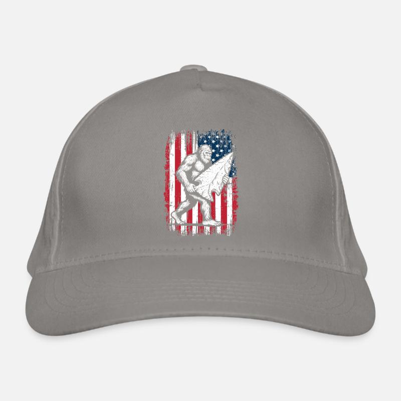 Bigfoot Arrowhead Pfeilspitzen US Flagge Bio-Baseballkappe
