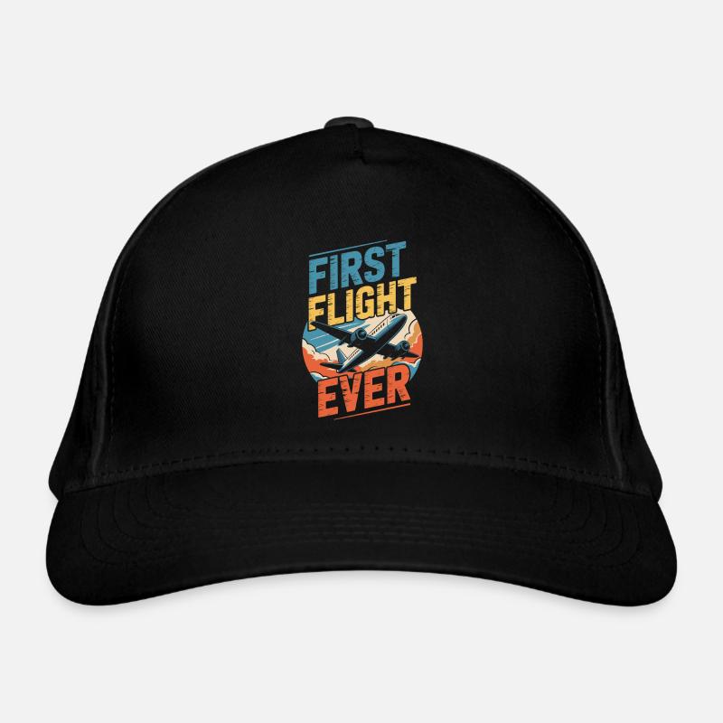 First time flying Travel Memory Sky Organic Baseball Cap