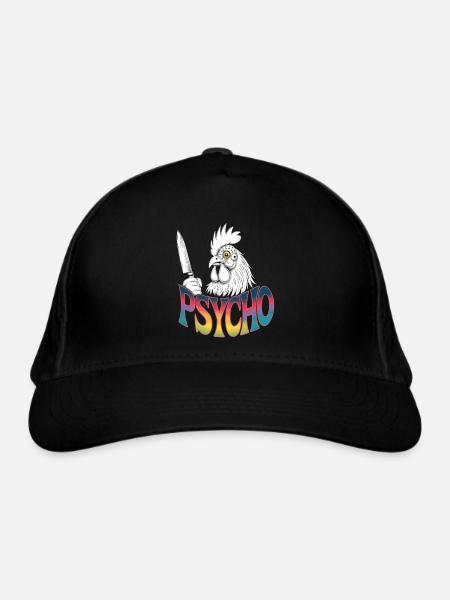 Psycho Chicken Style - Bio-Baseballkappe - Schwarz