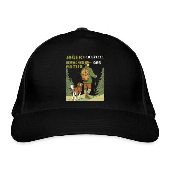 JÄGER BEWACHER DER NATUR - Bio-Baseballkappe - Schwarz - Vorne