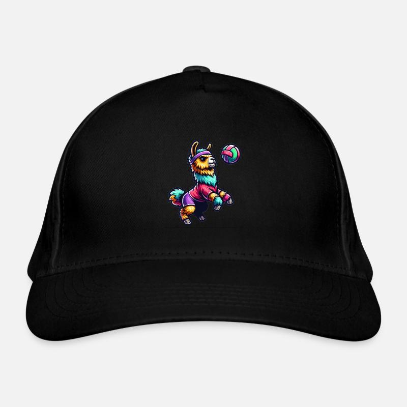 Lama coloré Volleyball Fun Casquette classique bio