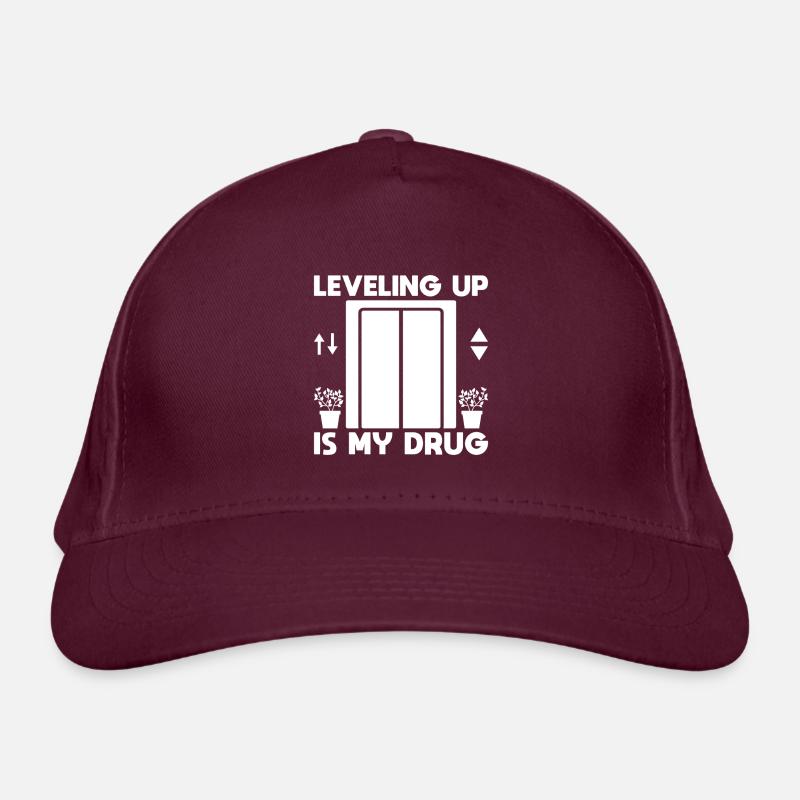 Funny Elevator Mechanic Leveling Up Is My Drug Bio-Baseballkappe