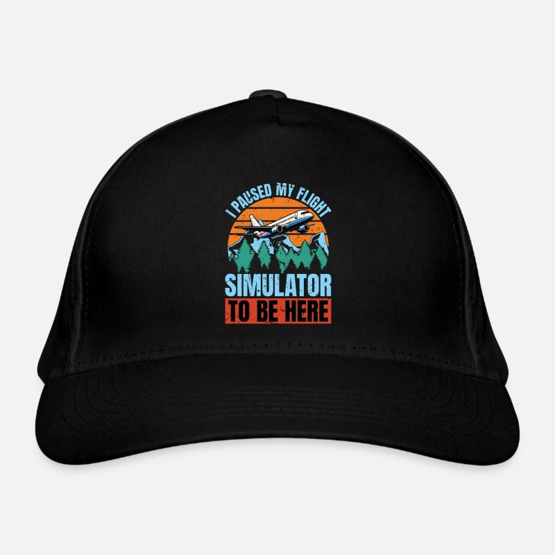 Flight Instructor I Paused My Flight Pilot School Organic Baseball Cap