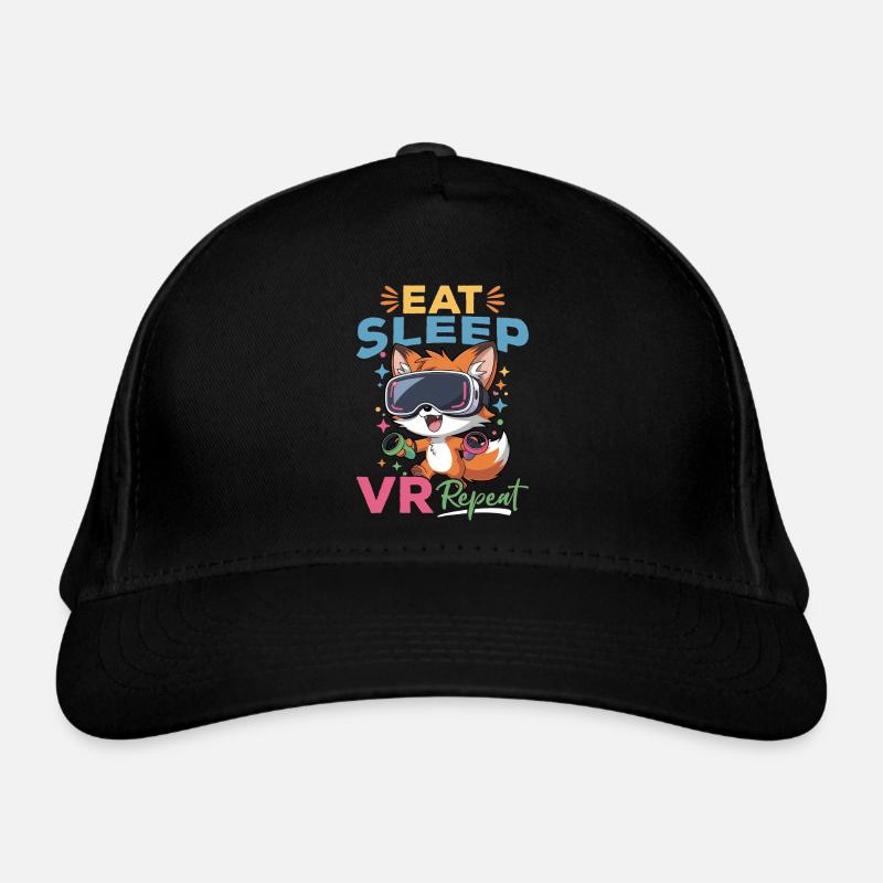 Gaming Fox VR Gamer - Bio-Baseballkappe - Schwarz
