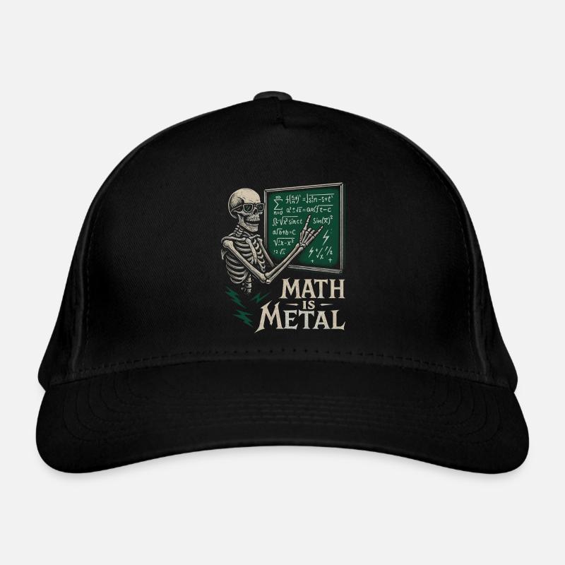 Math Is Metal Skeleton Chalkboard Skirt Organic Baseball Cap