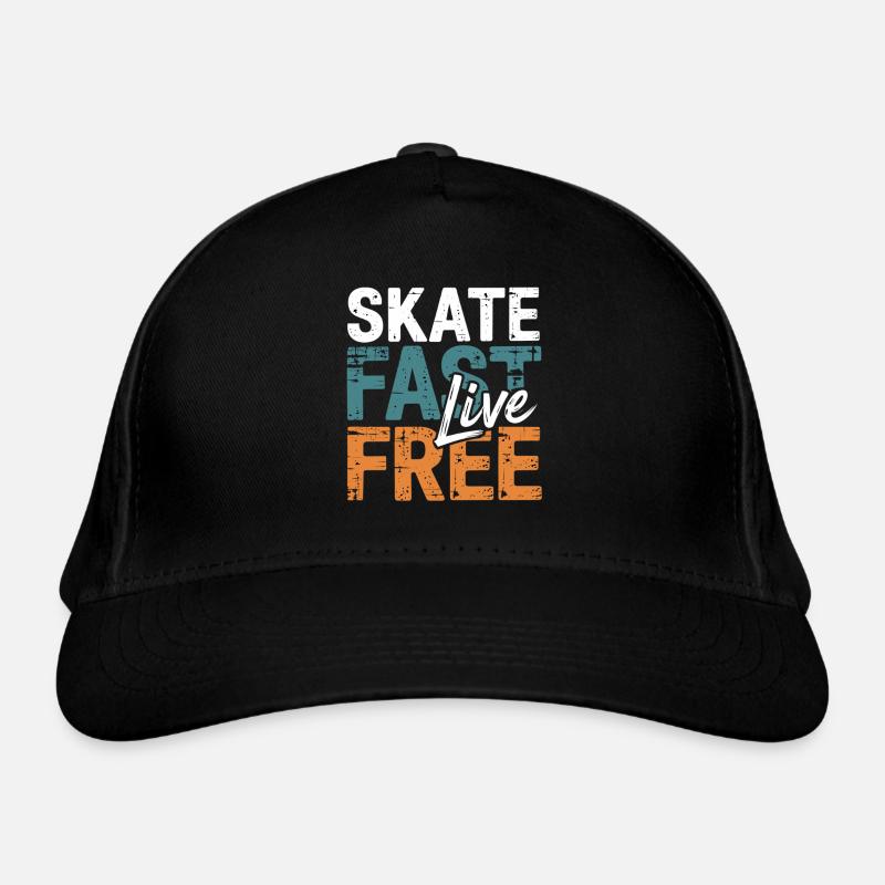 Skate Fast Live Free Organic Baseball Cap
