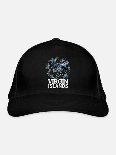 Schildkrötenliebe Virgin Islands - Bio-Baseballkappe - Schwarz